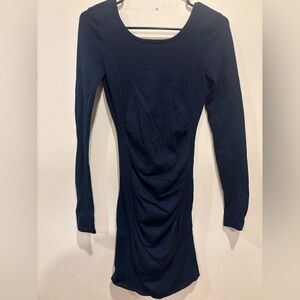 Express Midnight Blue Long Sleeve Dress